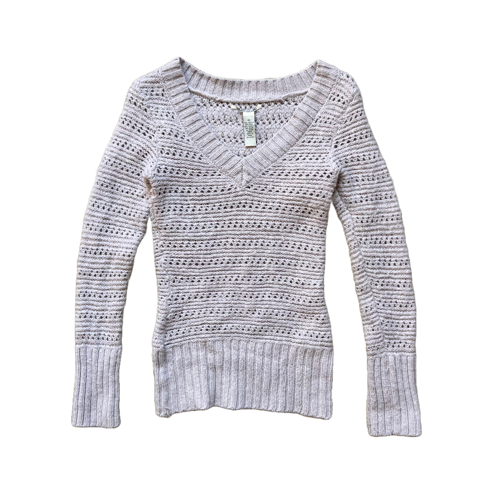 Vintage Y2K Lucky Brand Womens Sweater Wool Alpaca Blend Shimmer Coquette Cozy